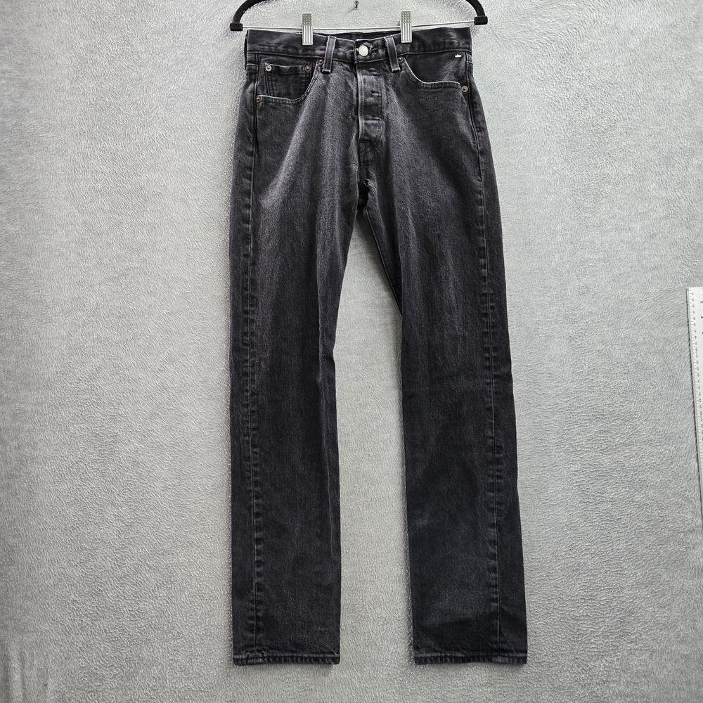 Levi's‎ 501 Men Jeans 29X32 Black Denim Original Fit Straight Leg Button Fly